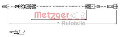 Тросик, cтояночный тормоз METZGER 11.5768 для OPEL TIGRA
