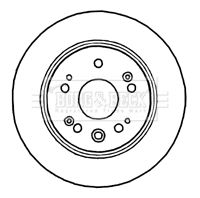 BORG & BECK BBD4804 Тормозные диски  для HONDA CR-V (Хонда Кр-в)
