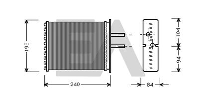 EACLIMA 45C25006 Радиатор печки  для FIAT BARCHETTA (Фиат Барчетта)
