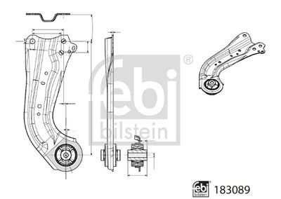 Рычаг независимой подвески колеса, подвеска колеса FEBI BILSTEIN 183089 для TOYOTA C-HR