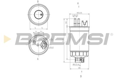 BREMSI FE0812 Топливный фильтр  для FIAT STRADA Пикап (178_) 1.9 D