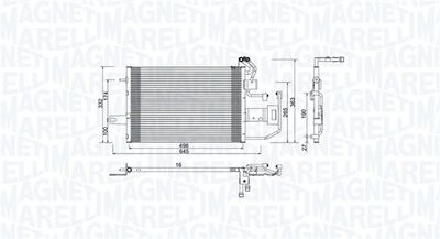 MAGNETI MARELLI Kondensator, Klimaanlage