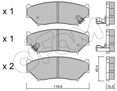 Brake Pad Set, disc brake 822-136-0