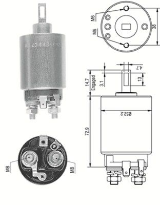 Solenoidinis jungiklis, starteris