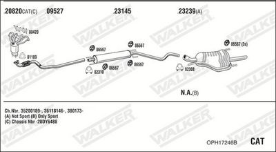 ABGASANLAGE WALKER OPH17246B