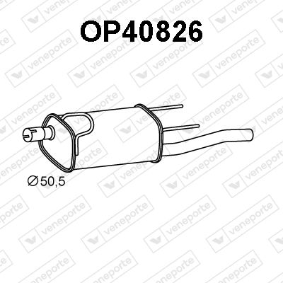 Глушитель выхлопных газов конечный VENEPORTE OP40826 для OPEL COMBO