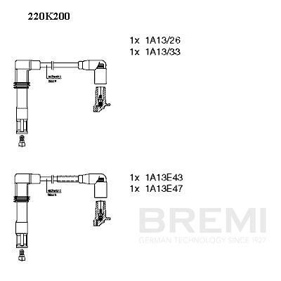Sada kabelů pro zapalování BREMI 220K200