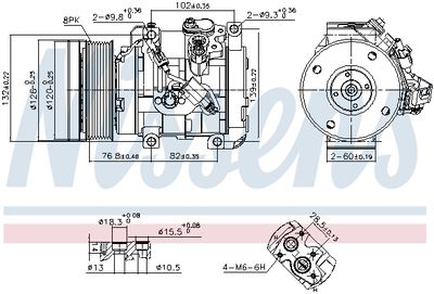 KOMPRESSOR KLIMAANLAGE NISSENS 890870 6