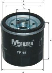 Масляный фильтр MFILTER TF 45 для MAZDA 1300