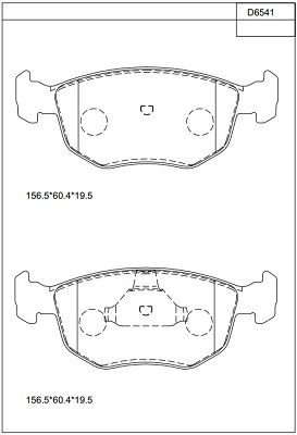 ASIMCO KD6541 Тормозные колодки и сигнализаторы  для FORD MONDEO I седан (GBP) 2.5 i 24V