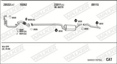 SISTEM DE ESAPAMENT WALKER MAK017875A
