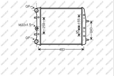 Радиатор, охлаждение двигателя PRASCO SK320R001 для VW FOX