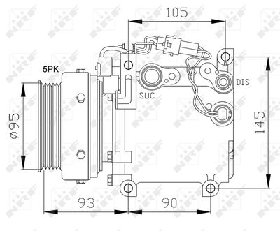 NRF 32100 Компрессор кондиционера для MITSUBISHI GALANT