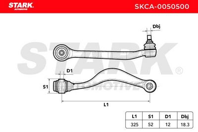 носач, окачване на колелата STARK SKCA-0050500