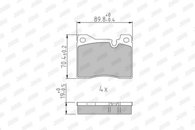 BREMSBELAGSATZ SCHEIBENBREMSE JURID 571261J 1