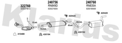 Układ wydechowy KLARIUS 721115E