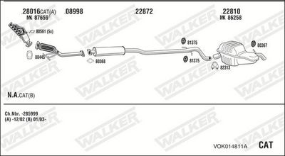 Изпускателна система WALKER VOK014811A
