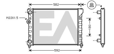Радиатор, охлаждение двигателя EACLIMA 31R67016 для SEAT CORDOBA