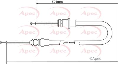 Cable Pull, parking brake APEC CAB1058