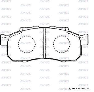 Комплект тормозных колодок, дисковый тормоз ADVICS SN414 для HONDA ACTY