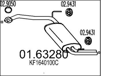 MTS 01.63280 Глушитель выхлопных газов  для MAZDA 323 F V (BA) 2.0 24V