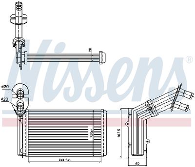 Теплообменник, отопление салона NISSENS 73973 для VW SHARAN