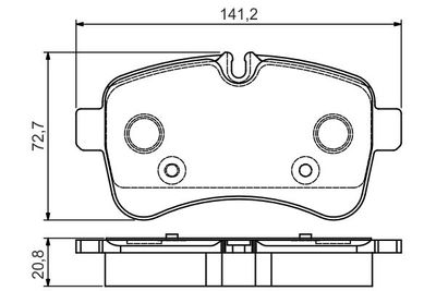 BOSCH 0 986 495 120 Комплект тормозных колодок, дисковый тормоз 
