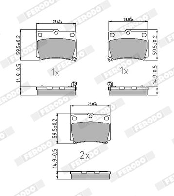 Brake Pad Set, disc brake FDB1570