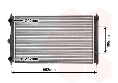Радиатор, охлаждение двигателя VAN WEZEL 58002095 для VW POLO