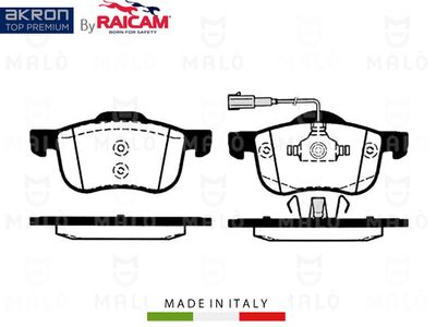 AKRON-MALÒ 28480284 Тормозные колодки и сигнализаторы  для ALFA ROMEO 159 (939_) 1.9 JTDM 8V (939AXE1B, 939BXE1B, 939BXH1B)
