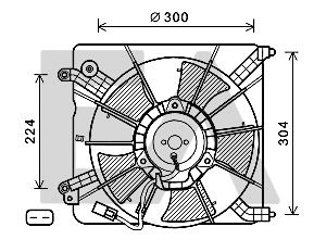 Вентилятор, охлаждение двигателя EACLIMA 33V26036 для HONDA CR-Z