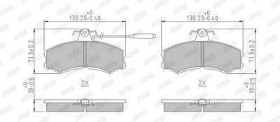 BREMSBELAGSATZ SCHEIBENBREMSE JURID 571304J 1