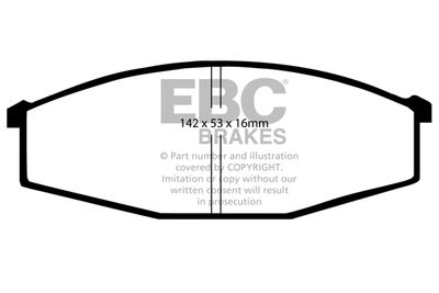 Комплект тормозных колодок, дисковый тормоз EBC Brakes DP641 для NISSAN CABSTAR