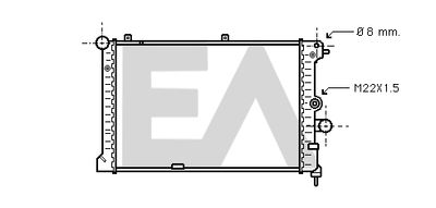 Радиатор, охлаждение двигателя EACLIMA 31R54086 для OPEL VECTRA