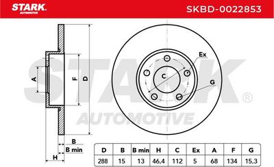спирачен диск STARK SKBD-0022853