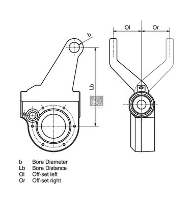 DT Spare Parts Gestängesteller, Bremsanlage (3.62411)