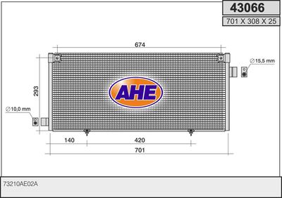 AHE 43066 Радіатор кондиціонера 