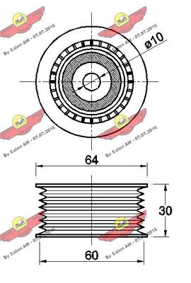 AUTOKIT 03.81763 Ролик ремня генератора  для RENAULT (Рено)