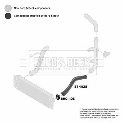 Charge Air Hose Borg & Beck BTH1128