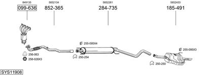 SISTEM DE ESAPAMENT BOSAL SYS11908