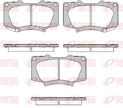 Комплект тормозных колодок, дисковый тормоз REMSA 0988.22 для TOYOTA FORTUNER