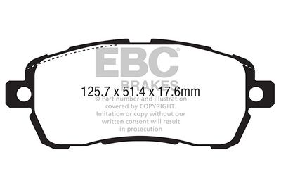 Комплект тормозных колодок, дисковый тормоз EBC Brakes DPX2334 для FORD KA+