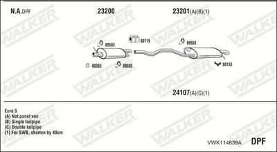 SISTEM DE ESAPAMENT WALKER VWK114839A