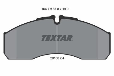 TEXTAR 2916002 Тормозные колодки и сигнализаторы  для RENAULT TRUCKS MASCOTT (Рено тракс Маскотт)