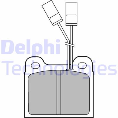 Комплект тормозных колодок, дисковый тормоз DELPHI LP477 для ALFA ROMEO 75