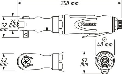 HAZET Račňový uťahovák (stlačený vzduch) 9022P-2