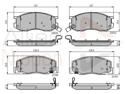 COMLINE ADB3745 Тормозные колодки и сигнализаторы для TOYOTA PREVIA I (_R1_, _R2_) 2.4 4WD (TCR21_, TCR20_)