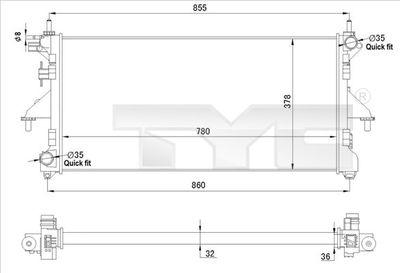 TYC 709-0028-R Крышка радиатора  для FIAT DUCATO (Фиат Дукато)