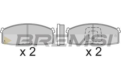 Комплект тормозных колодок, дисковый тормоз BREMSI BP2199 для ASTON MARTIN DBS