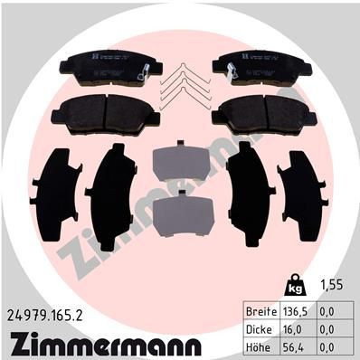 Brake Pad Set, disc brake 24979.165.2